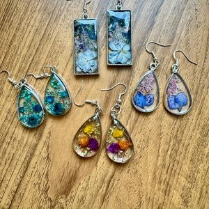 Bundle of 4 handmade earrings.